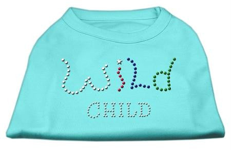 Wild Child Rhinestone Shirts Aqua XXL (18)