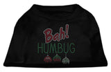 Bah Humbug Rhinestone Dog Shirt Black  Lg (14)