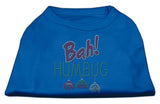 Bah Humbug Rhinestone Dog Shirt Blue Lg (14)