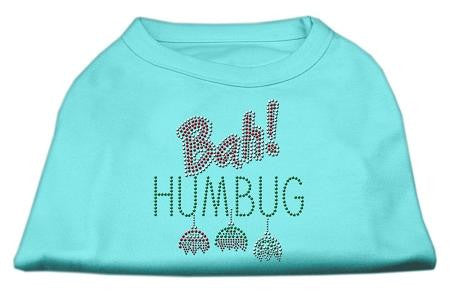 Bah Humbug Rhinestone Dog Shirt Aqua Med (12)