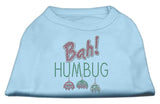 Bah Humbug Rhinestone Dog Shirt Baby Blue XS (8)