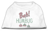 Bah Humbug Rhinestone Dog Shirt White XS (8)