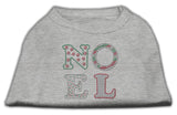 Noel Rhinestone Dog Shirt Grey Lg (14)