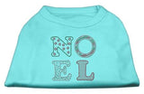 Noel Rhinestone Dog Shirt Aqua Med (12)