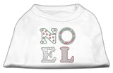 Noel Rhinestone Dog Shirt White Sm (10)