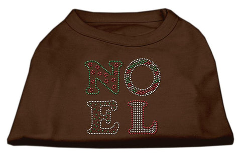 Noel Rhinestone Dog Shirt Brown XS (8)