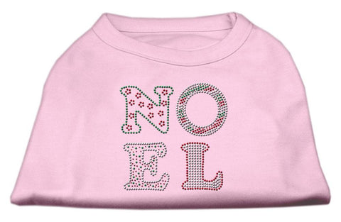 Noel Rhinestone Dog Shirt Light Pink XS (8)