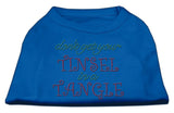 Tinsel in a Tangle Rhinestone Dog Shirt Blue Lg (14)