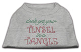 Tinsel in a Tangle Rhinestone Dog Shirt Grey Med (12)