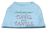 Tinsel in a Tangle Rhinestone Dog Shirt Baby Blue XS (8)