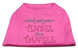 Tinsel in a Tangle Rhinestone Dog Shirt Bright Pink XS (8)