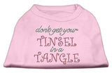 Tinsel in a Tangle Rhinestone Dog Shirt Light Pink XS (8)