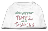 Tinsel in a Tangle Rhinestone Dog Shirt White XS (8)