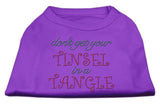 Tinsel in a Tangle Rhinestone Dog Shirt Purple XXL (18)