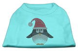 Santa Penguin Rhinestone Dog Shirt Aqua Med (12)