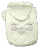 Rhinestone Anchors Hoodies Cream XS (8)