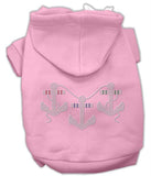 Rhinestone Anchors Hoodies Pink XS (8)