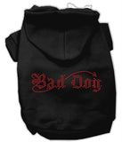 Bad Dog Rhinestone Hoodies Black L (14)