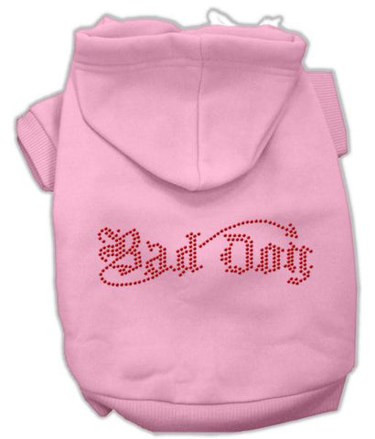 Bad Dog Rhinestone Hoodies Pink S (10)