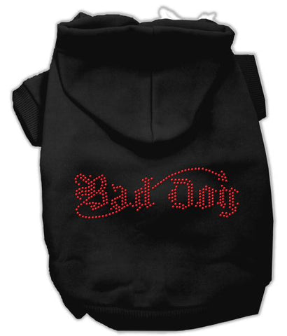 Bad Dog Rhinestone Hoodies Black XS (8)