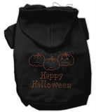 Happy Halloween Rhinestone Hoodies Black L (14)