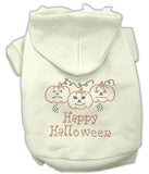 Happy Halloween Rhinestone Hoodies Cream L (14)