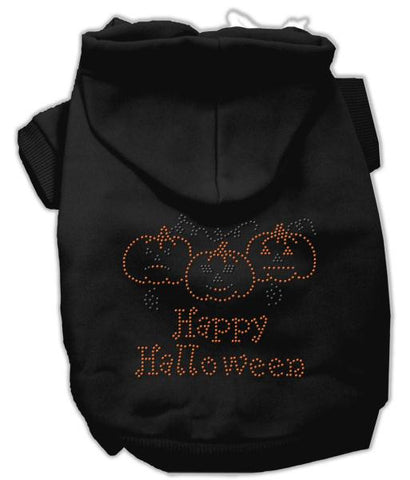 Happy Halloween Rhinestone Hoodies Black XXL (18)