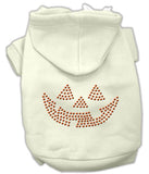 Jack O' Lantern Rhinestone Hoodies Cream L (14)