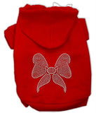 Rhinestone Bow Hoodies Red L (14)