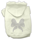 Rhinestone Bow Hoodies Cream M (12)