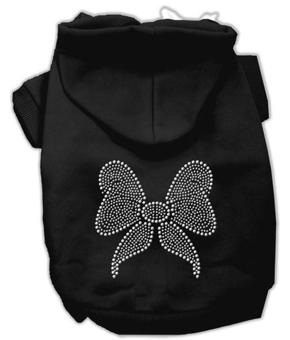 Rhinestone Bow Hoodies Black XL (16)