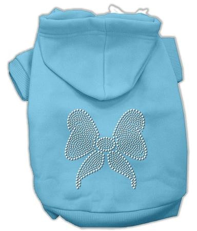 Rhinestone Bow Hoodies Baby Blue XS (8)