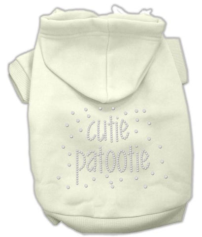 Cutie Patootie Rhinestone Hoodies Cream S (10)