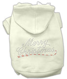 Merry Christmas Rhinestone Hoodies Cream XS (8)