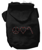 Peace, Love and Candy Canes Hoodies Black S (10)