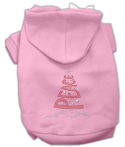 Peace Tree Rhinestone Hoodies Pink XS (8)