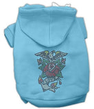 Eagle Rose Nailhead Hoodies Baby Blue XS (8)