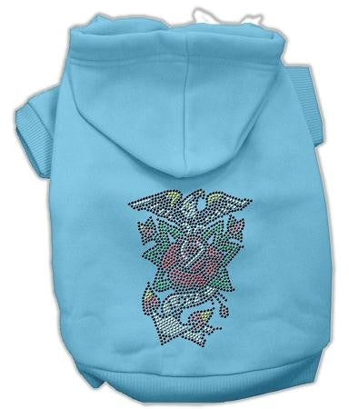 Eagle Rose Nailhead Hoodies Baby Blue XS (8)