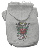 Eagle Rose Nailhead Hoodies Grey XXXL(20)