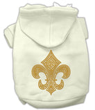 Gold Fleur De Lis Hoodie Cream L (14)