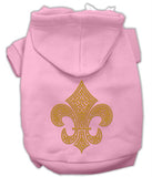 Gold Fleur De Lis Hoodie Pink L (14)