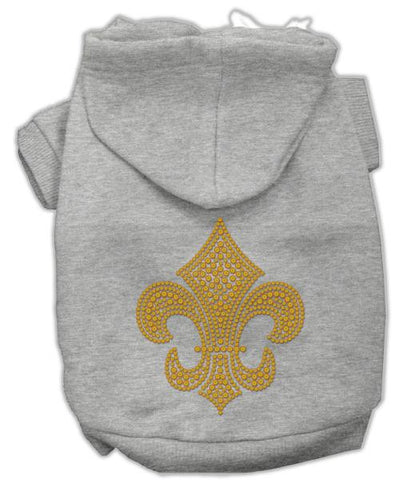 Gold Fleur De Lis Hoodie Grey M (12)