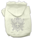 Rhinestone Fleur De Lis Shield Hoodies Cream L (14)