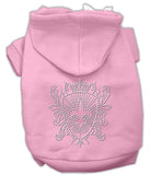 Rhinestone Fleur De Lis Shield Hoodies Pink L (14)