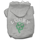 Four Leaf Clover Outline Hoodies Grey L (14)