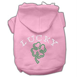 Four Leaf Clover Outline Hoodies Pink M (12)