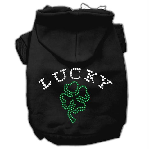 Four Leaf Clover Outline Hoodies Black S (10)