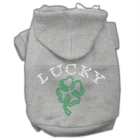 Four Leaf Clover Outline Hoodies Grey S (10)