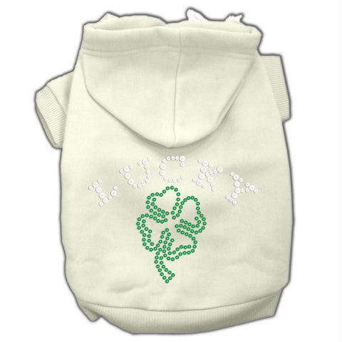 Four Leaf Clover Outline Hoodies Cream XS (8)