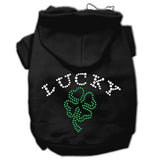 Four Leaf Clover Outline Hoodies Black XXXL(20)